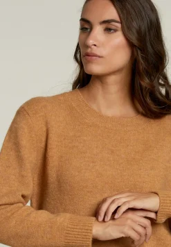 Clearance River Woods Safraan effen trui ronde hals -