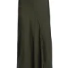 Fashion River Woods Satijnen midirok in groen -