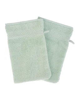 Online River Woods Set van twee washandjes in groen -
