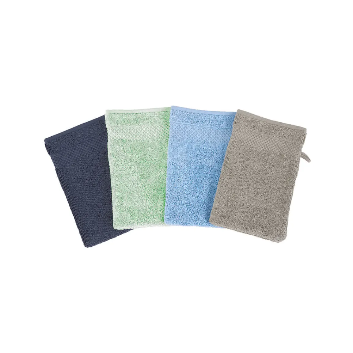 Online River Woods Set van twee washandjes in donkerblauw -