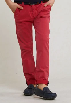 Outlet River Woods Slim fit basic chinobroek stretch bloody mary -