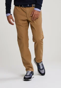 Best River Woods Slim fit basic chinobroek loam -