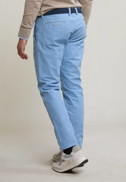 Best River Woods Slim fit basic chinobroek stretch stone -