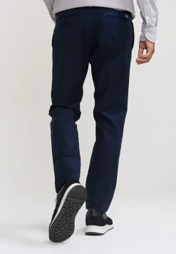 Outlet River Woods Slim fit basic chinobroek navy -