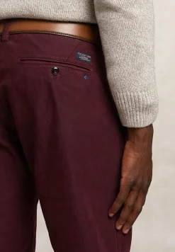 Sale River Woods Slim fit basic chinobroek stretch rood -