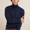 Outlet River Woods Slim fit basic merino rolkraagtrui moonlight mix -
