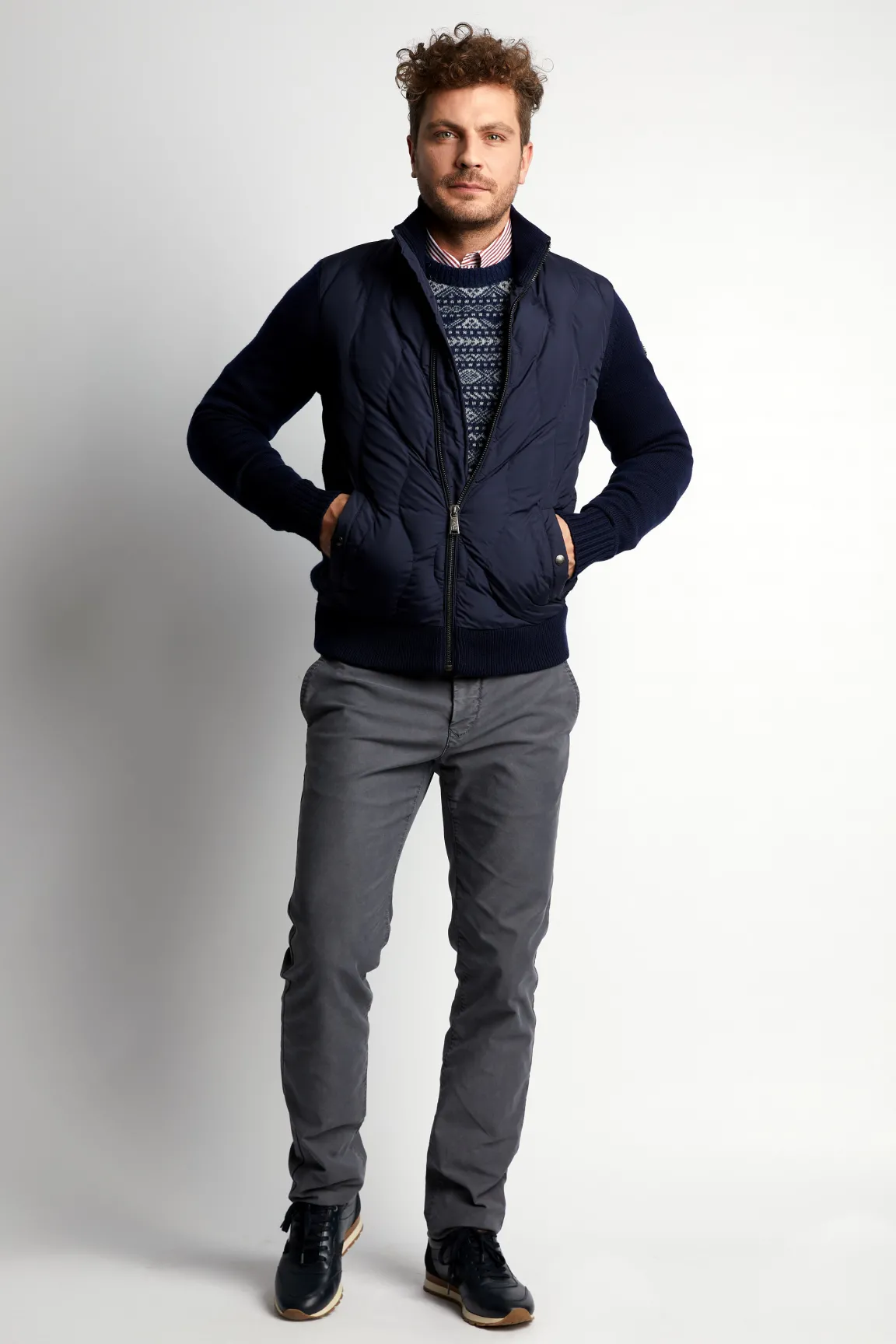 Sale River Woods Slim fit chino in katoen in grijs -