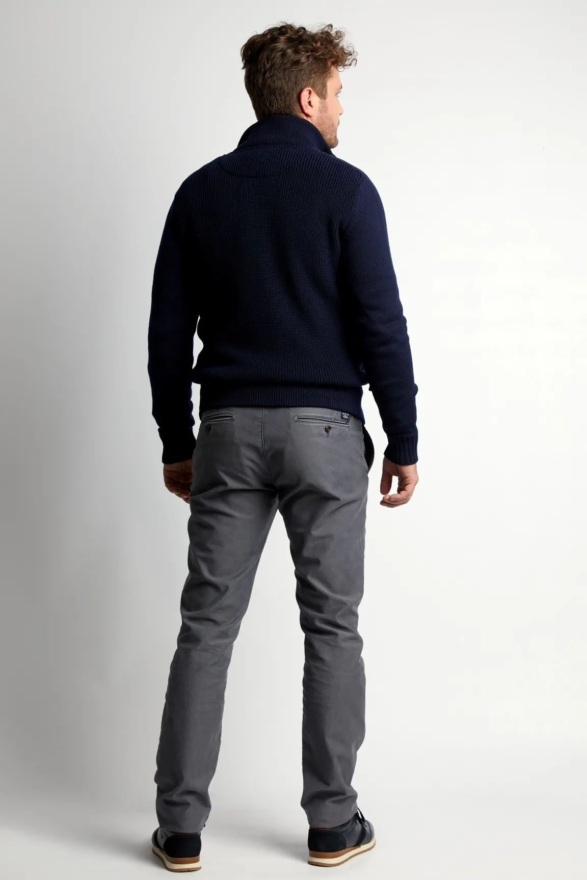 Sale River Woods Slim fit chino in katoen in grijs -