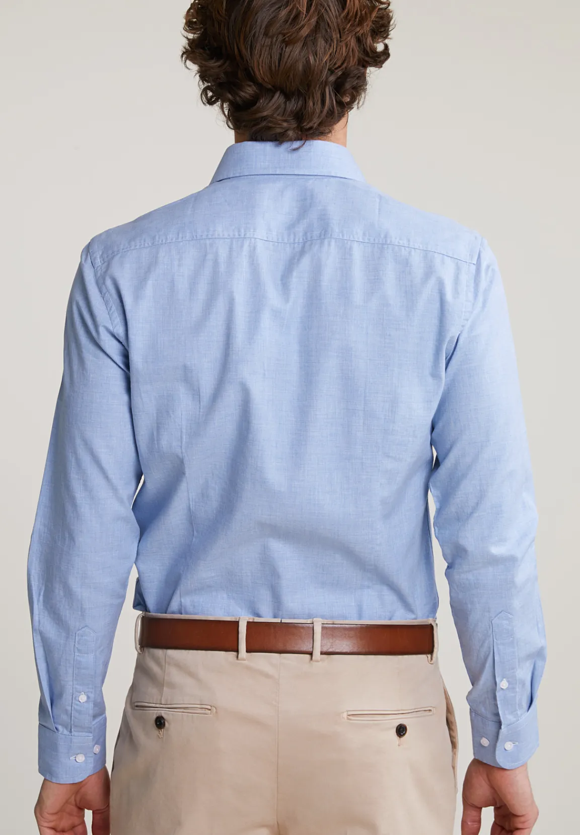 Clearance River Woods Slim fit effen hemd blauw -