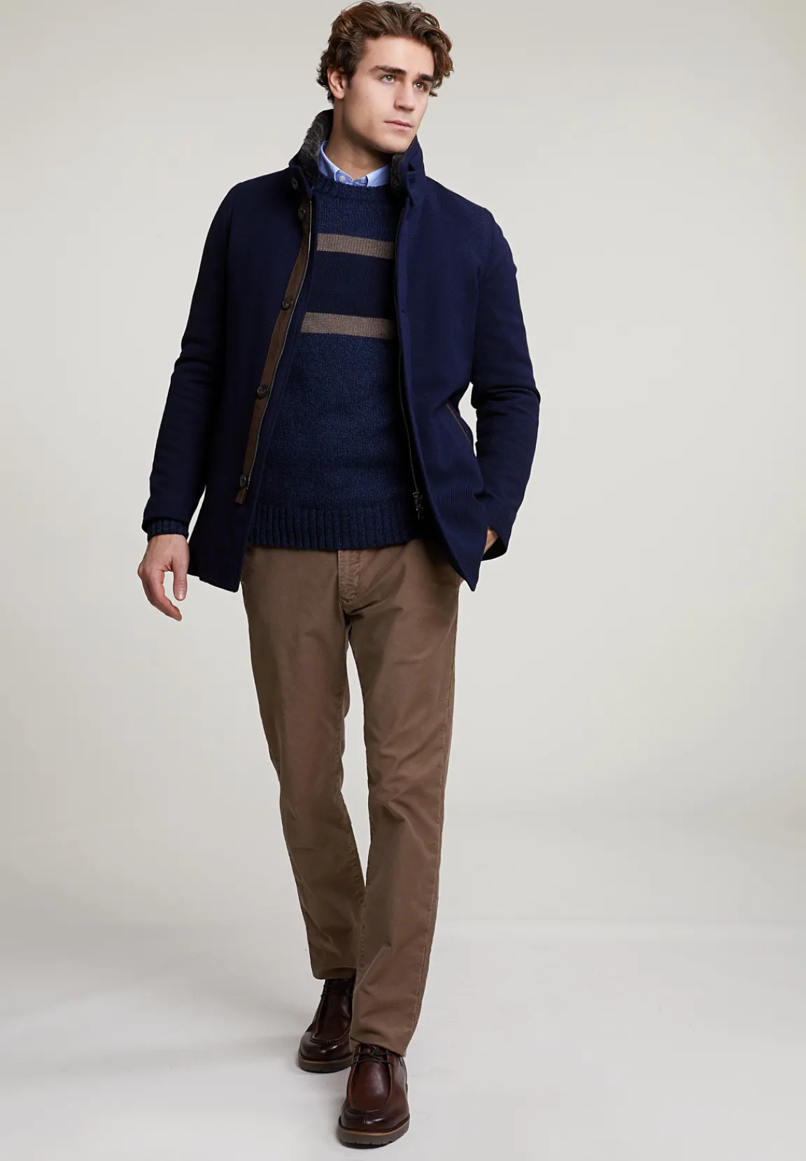 Best River Woods Slim fit effen hemd met zak blauw -
