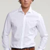 Sale River Woods Slim fit effen hemd wit -