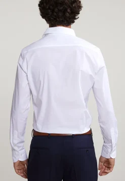 Sale River Woods Slim fit effen hemd wit -