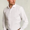Sale River Woods Slim fit effen stretch hemd wit -