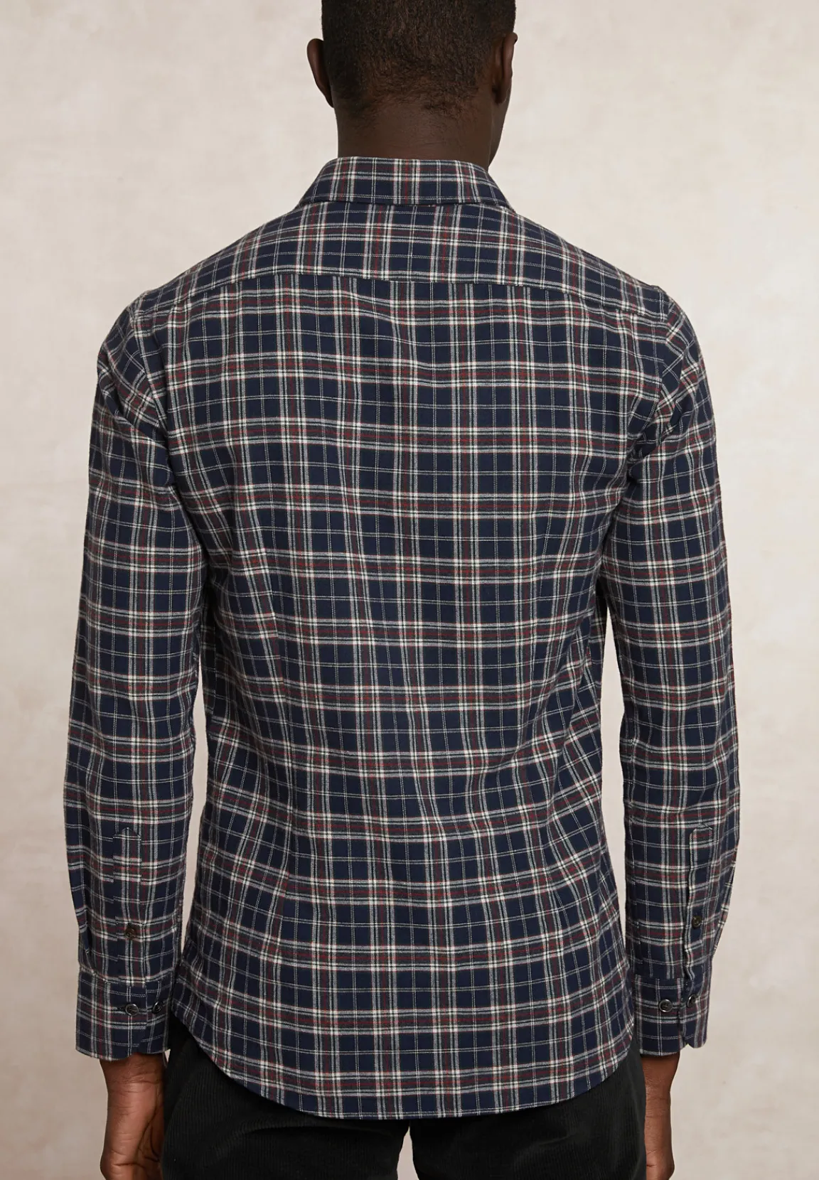 Sale River Woods Slim fit geruit flanellen hemd blauw/rood -