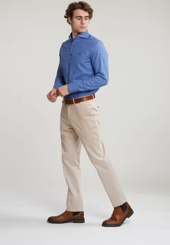 Outlet River Woods Slim fit geruit hemd blauw -