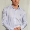 Fashion River Woods Slim fit gestreept hemd blauw/wit -