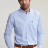 Hot River Woods Slim fit gestreept hemd met zak blauw/wit -