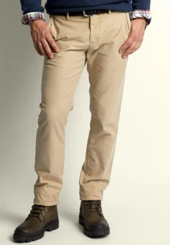 Fashion River Woods Slim fit katoenen chino coyote -