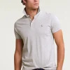 Discount River Woods Slim fit katoenen gestreepte polo old wood mix -