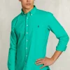 New River Woods Slim fit katoenen hemd kiwi -