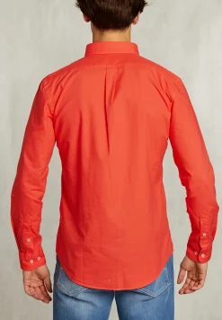 Discount River Woods Slim fit katoenen hemd pomegranate -