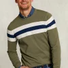 Best River Woods Slim fit katoenen trui ronde hals equator mix -