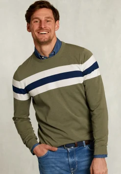 Best River Woods Slim fit katoenen trui ronde hals equator mix -