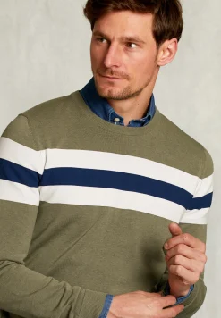 Best River Woods Slim fit katoenen trui ronde hals equator mix -