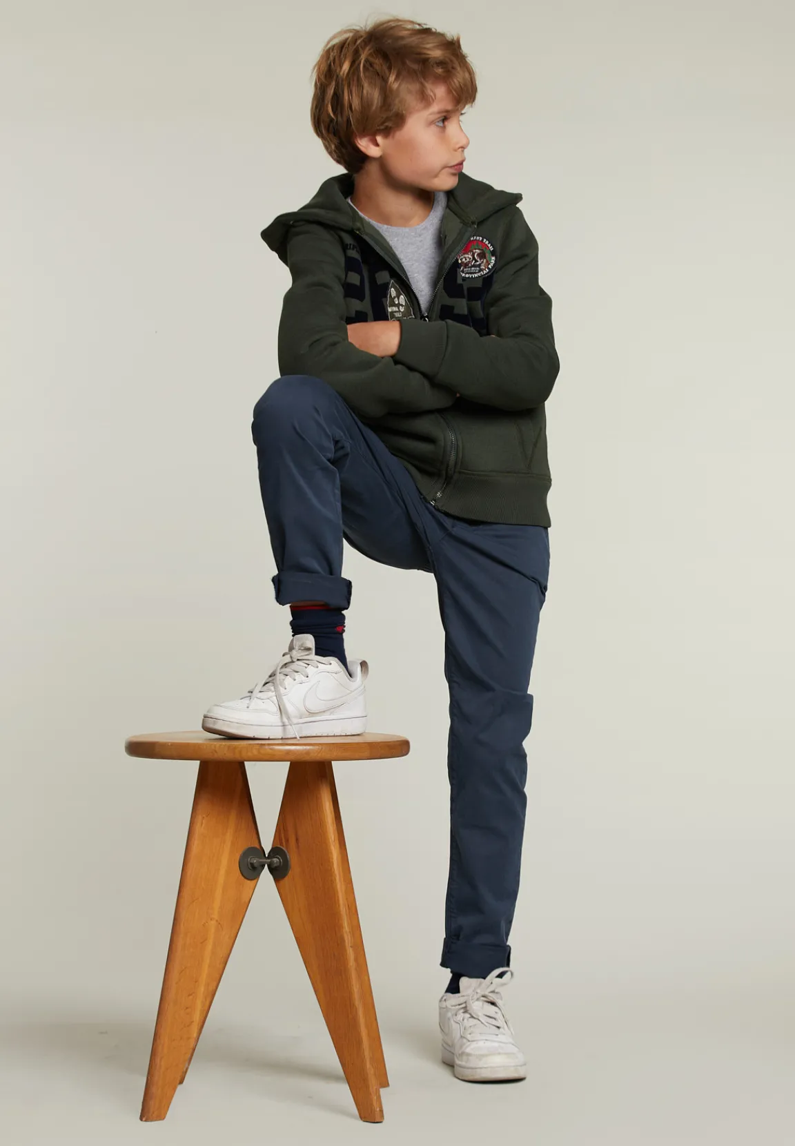 Hot River Woods Slim fit katoenen T-shirt pinguin mix -