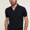 Online River Woods Slim fit pima katoen trui admiral blauw -