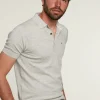 Fashion River Woods Slim fit pima katoen trui oyster mix -