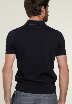 Online River Woods Slim fit pima katoen trui admiral blauw -