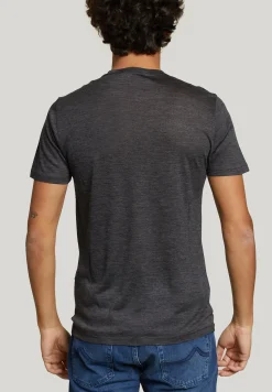 Fashion River Woods Slim fit scheerwol T-shirt grijs -
