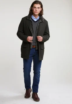 Outlet River Woods Slim fit stretch jeansbroek 5-zakken dark stone -
