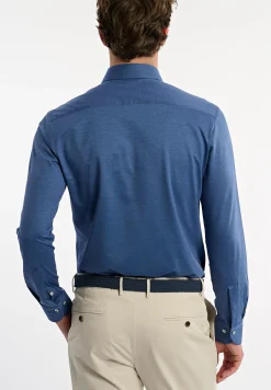 Fashion River Woods Slim fit technisch hemd blauw -