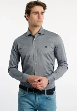 Outlet River Woods Slim fit technisch hemd grijs -