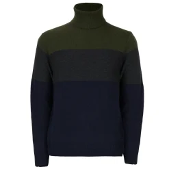 Best River Woods Slim fit trui met rolkraag in groen -