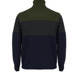 Best River Woods Slim fit trui met rolkraag in groen -