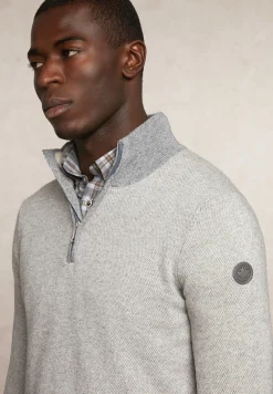 Hot River Woods Slim fit wol-kasjmier trui opstaande kraag orchid mix -