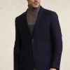 Discount River Woods Slim fit zuivere scheerwol blazer 2-knopen blauw -