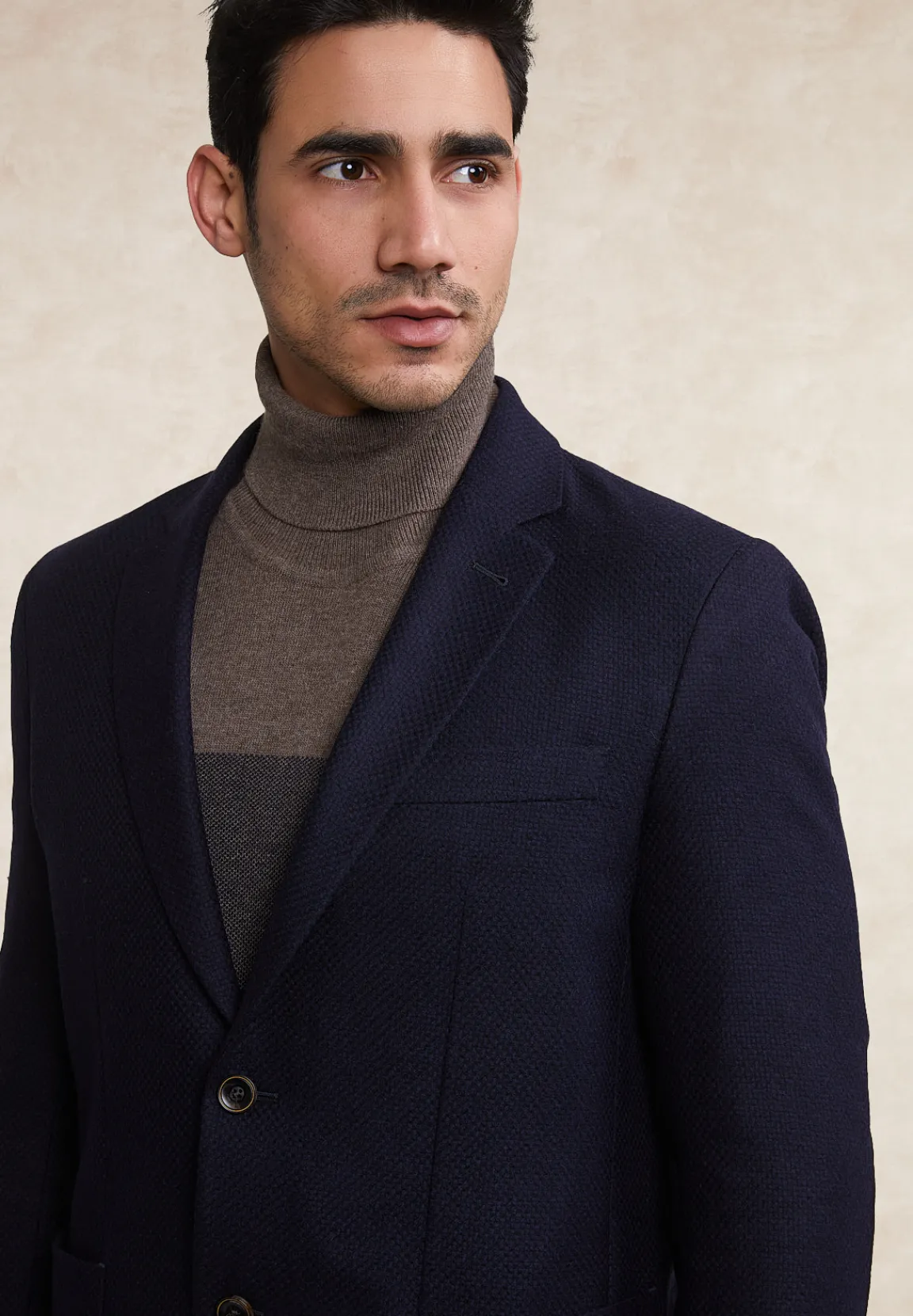Discount River Woods Slim fit zuivere scheerwol blazer 2-knopen blauw -