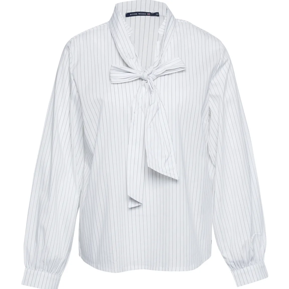 Best River Woods Slipoverblouse met verwijderbare sjaal in wit -