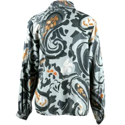 New River Woods Slipoverblouse met verwijderbare sjaal in blauw -