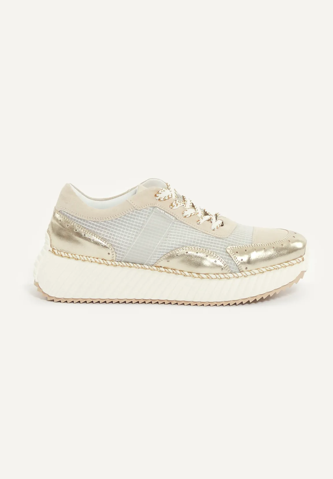 Sale River Woods Sneakers met veters detail in goudkleur -