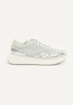 Fashion River Woods Sneakers met veters detail in zilverkleur -