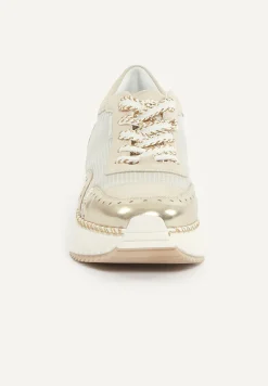 Sale River Woods Sneakers met veters detail in goudkleur -