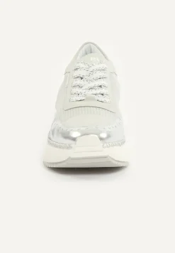 Fashion River Woods Sneakers met veters detail in zilverkleur -