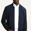 Discount River Woods Sportieve jas suède mouwen navy -