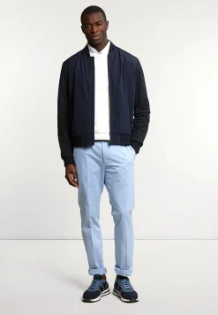 Discount River Woods Sportieve jas suède mouwen navy -