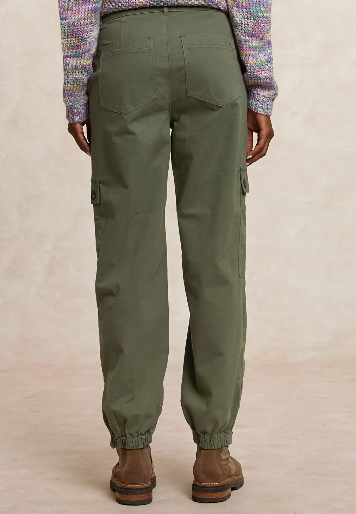 Hot River Woods Stretch broek opgestikte zakken kaki -